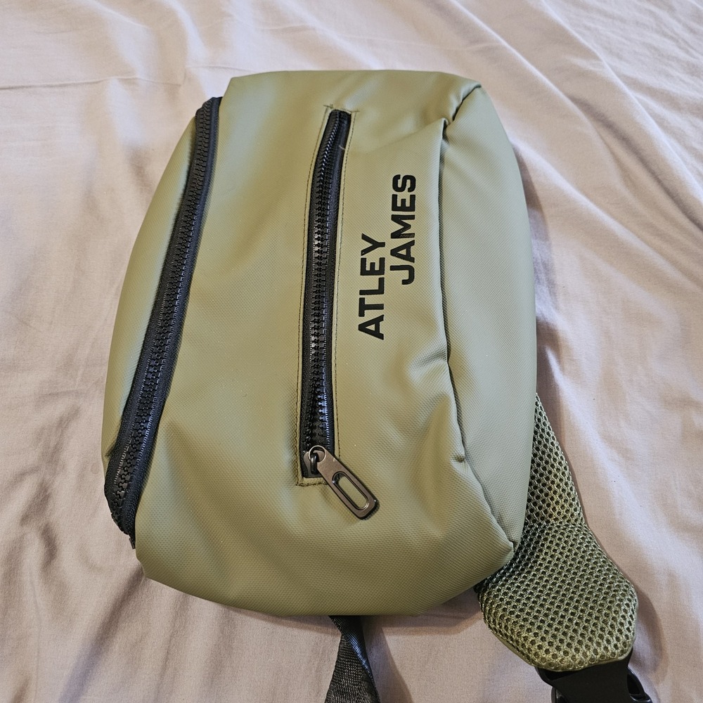 New Atley James Harmon Sling Bag Crossbody Belt Bag Fanny Pack Olive Green Mens